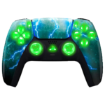 Green Storm Silent Modz LED Light Buttons Wireless Custom Controller for PS5