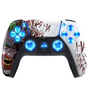 HAHAHA Silent Modz LED Light-Up Buttons Wireless Custom Controller for PS5
