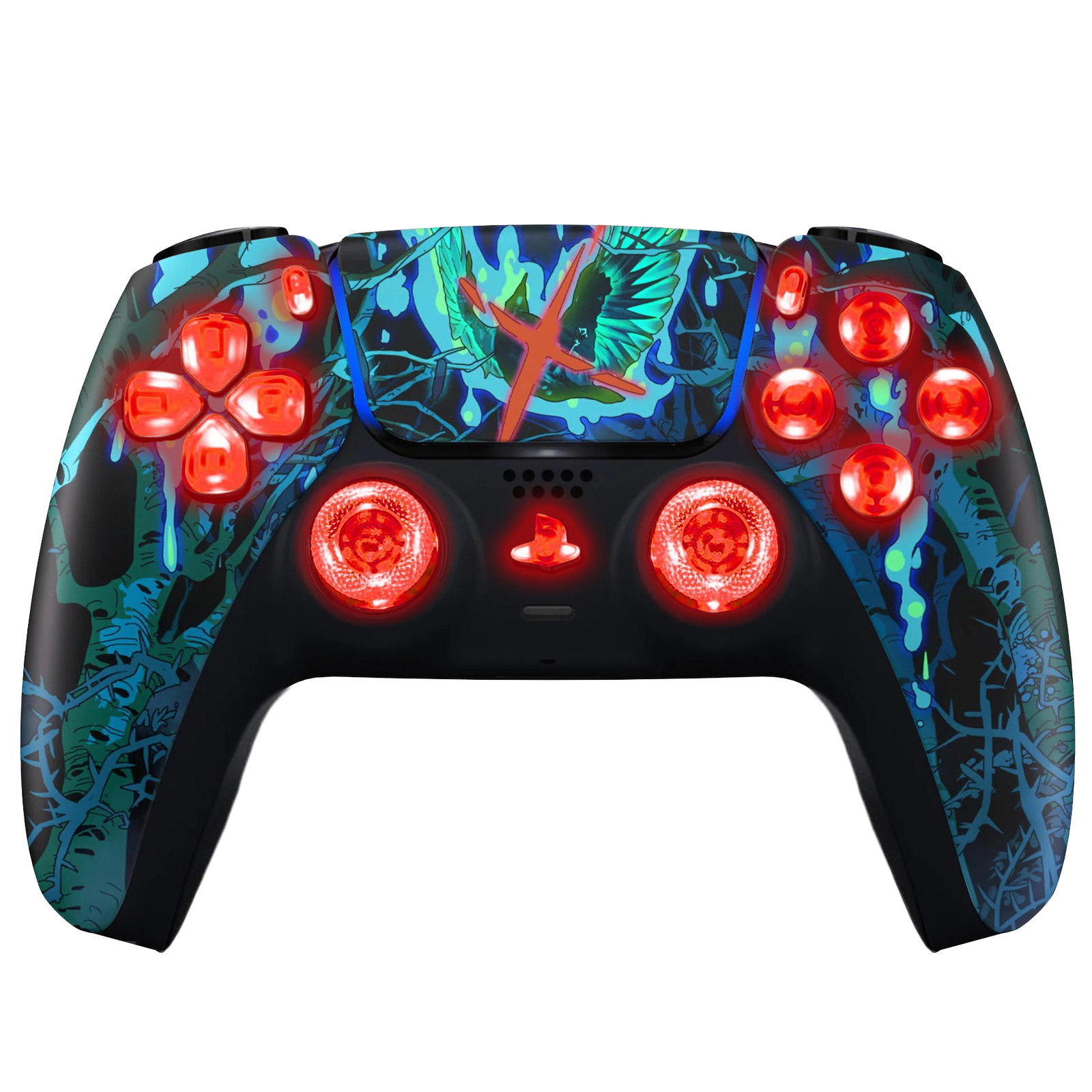 Lost Darkness Silent Modz LED Light Up Button Wireless Custom Controller for PS5