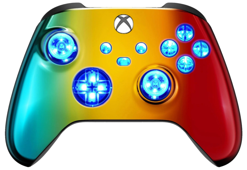 Multi Color Chrome LED wireless controller for Xbox Series X|S and Xbox One