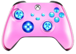 Pink Chrome Silent Modz LED Controller Trigger Stop Grips for Xbox Series XS One