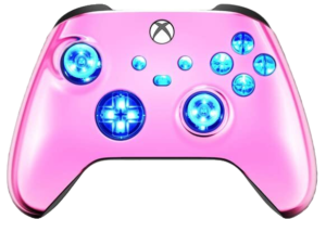 Pink Chrome LED controller for Xbox