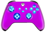 Purple Chrome Silent Modz LED Controller Trigger Stop Grips for Xbox Series XS
