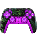 Purple Haze Silent Modz LED Light-Up Buttons Wireless Custom Controller for PS5