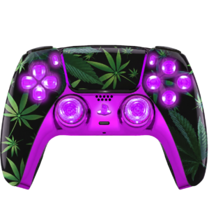 Purple Haze Silent Modz LED Light-Up Buttons Wireless Custom Controller for PS5