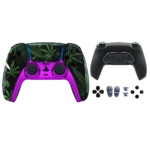 Purple Haze Pro V4 Modded+4 Paddles Silent Modz Wireless Controller for PS5