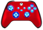 Red Chrome Silent Modz LED Controller Trigger Stop Grips for Xbox Series XS One