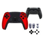 Red Chrome Pro V4 Modded+4 Paddles Silent Modz Wireless Controller for PS5