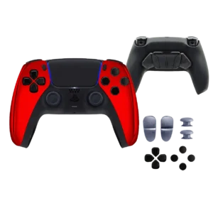 Red Chrome Pro V4 modded wireless controller for PS5