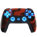 Red Digital Silent Modz LED Light-Up Buttons Wireless Custom Controller for PS5