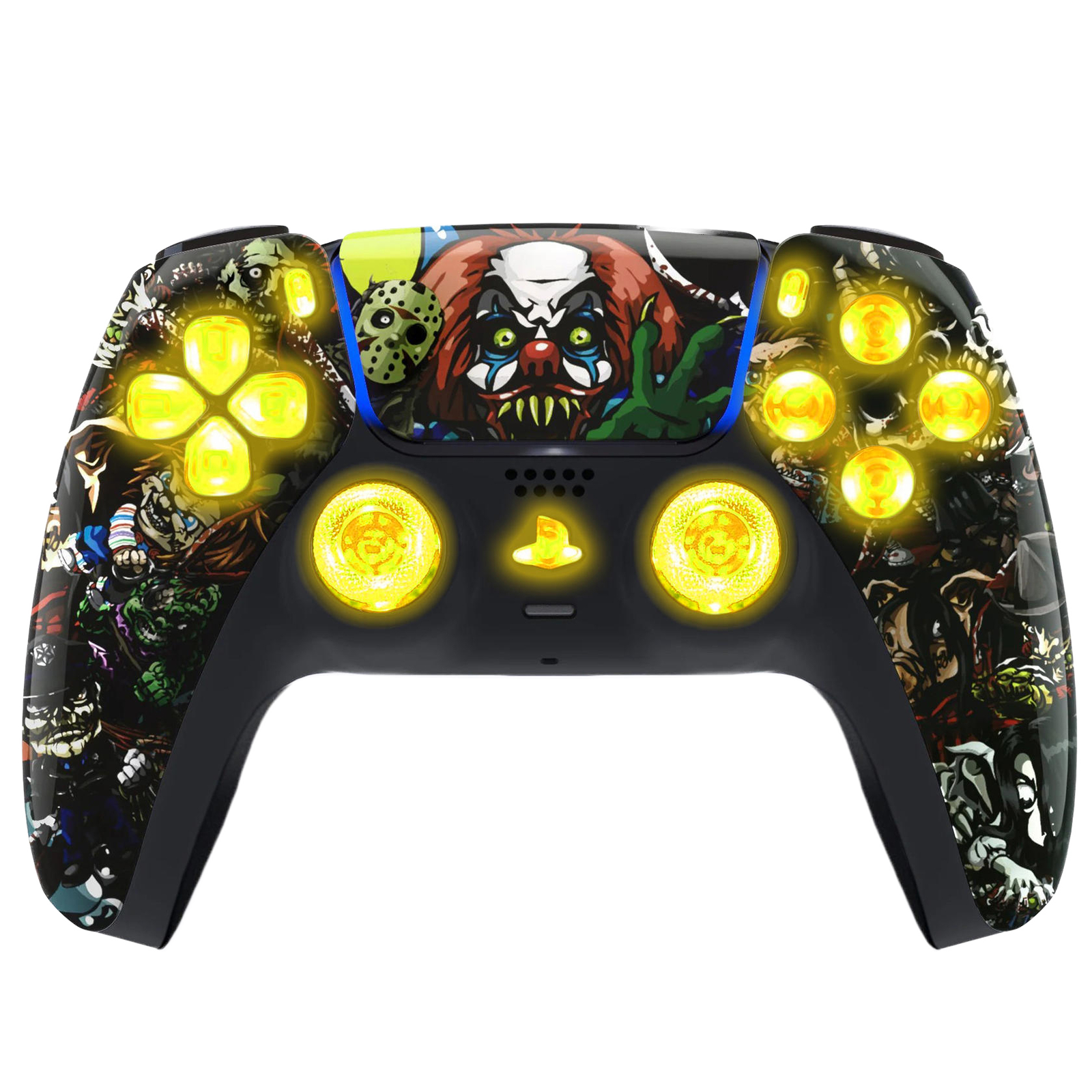 Scary Party Silent Modz LED Light Up Button Wireless Custom Controller for PS5