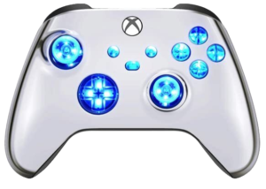 Silver Chrome LED controller for Xbox