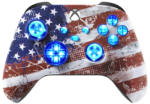 USA Flag Silent Modz LED Controller Trigger Stop Grips for Xbox Series XS One PC