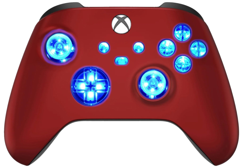 Vampire Red LED wireless controller for Xbox Series X|S and Xbox One