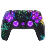 Water Color Silent Modz LED Light Up Buttons Wireless Custom Controller for PS5