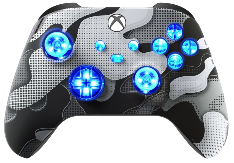 White Camo LED wireless controller for Xbox Series X|S and Xbox One