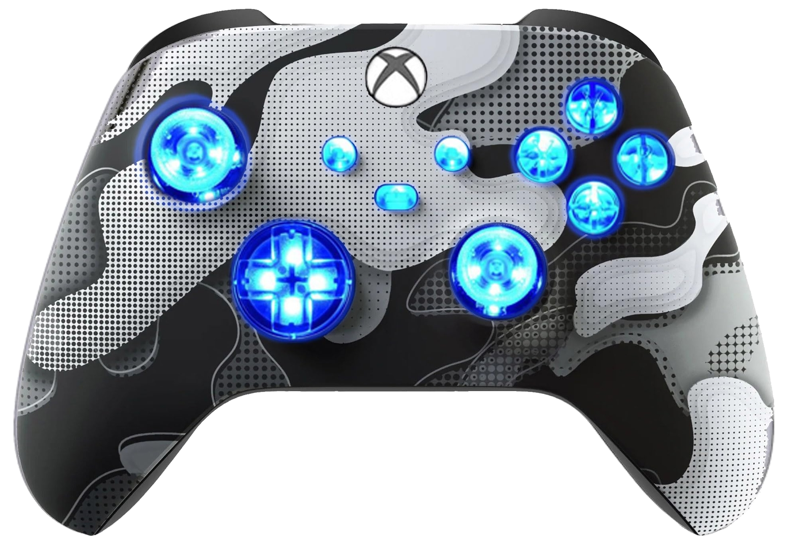 White Camo LED controller for Xbox