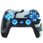 White Digital Silent Modz LED Light Up Button Wireless Custom Controller for PS5