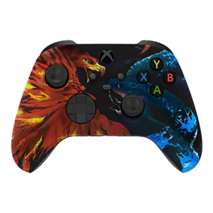 Fire Eagle vs Ice Snake custom Xbox wireless controller