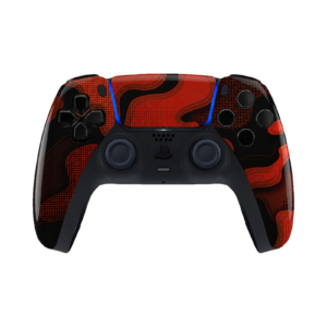 Red Black Camo custom PS5 controller
