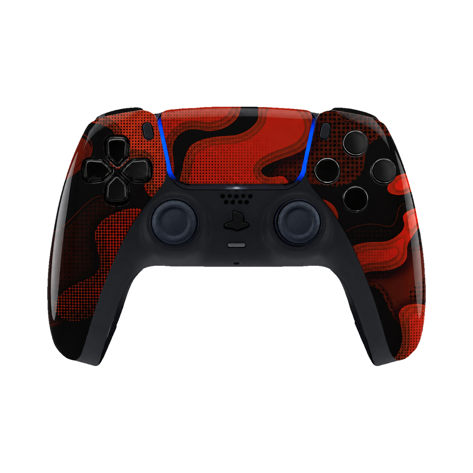 Red Black Camo custom PS5 controller
