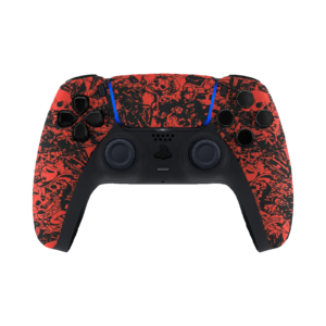 Red Skulls custom PS5 controller