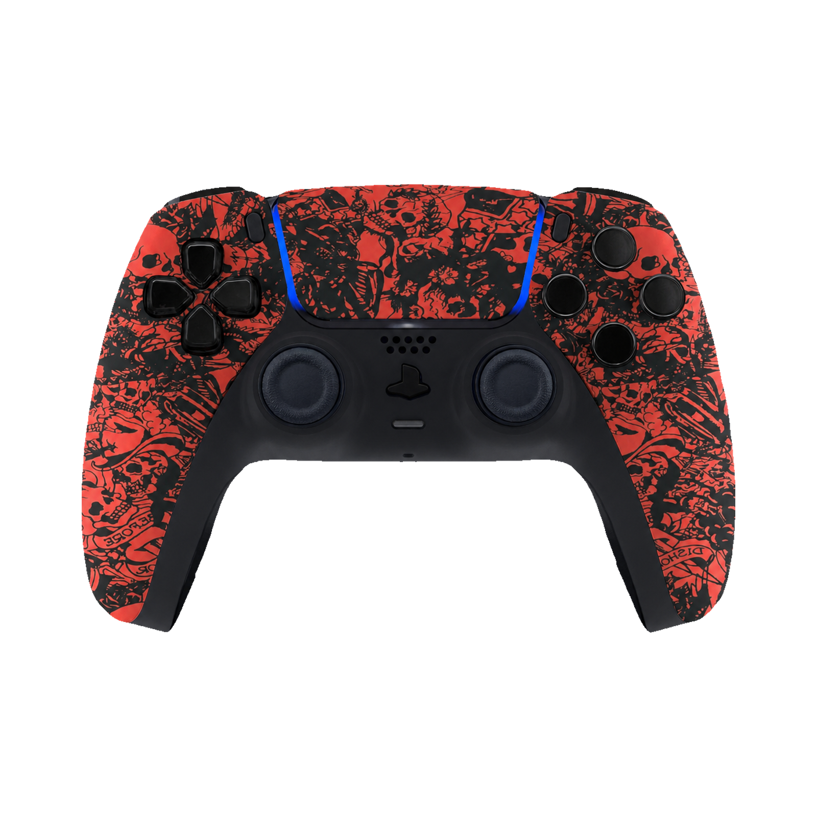 Red Skulls custom PS5 controller