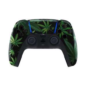 Weed Leaf custom PS5 controller