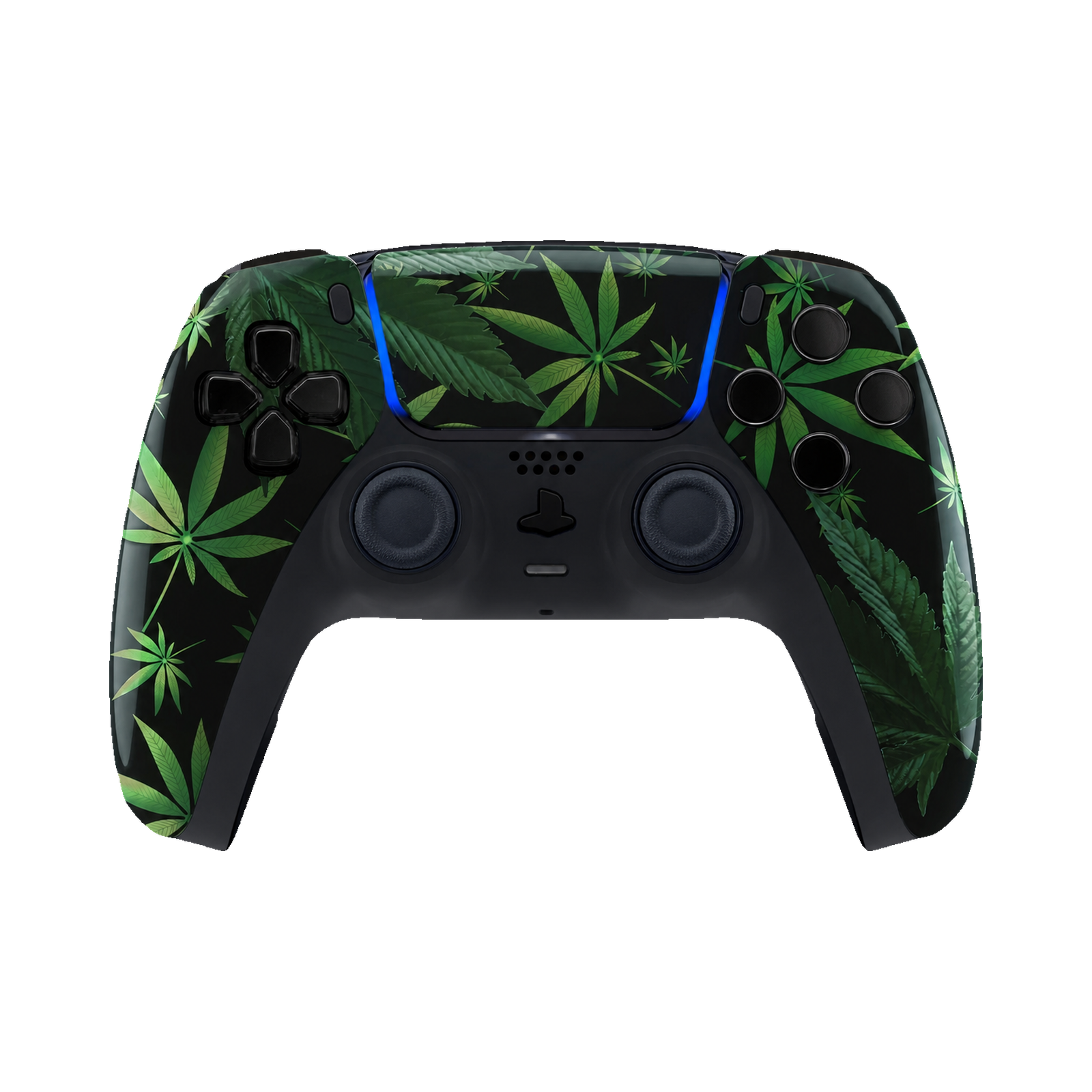 Weed Leaf custom PS5 controller