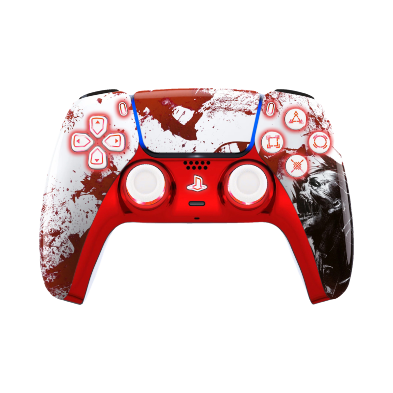 Blood Zombie LED wireless controller for PS5