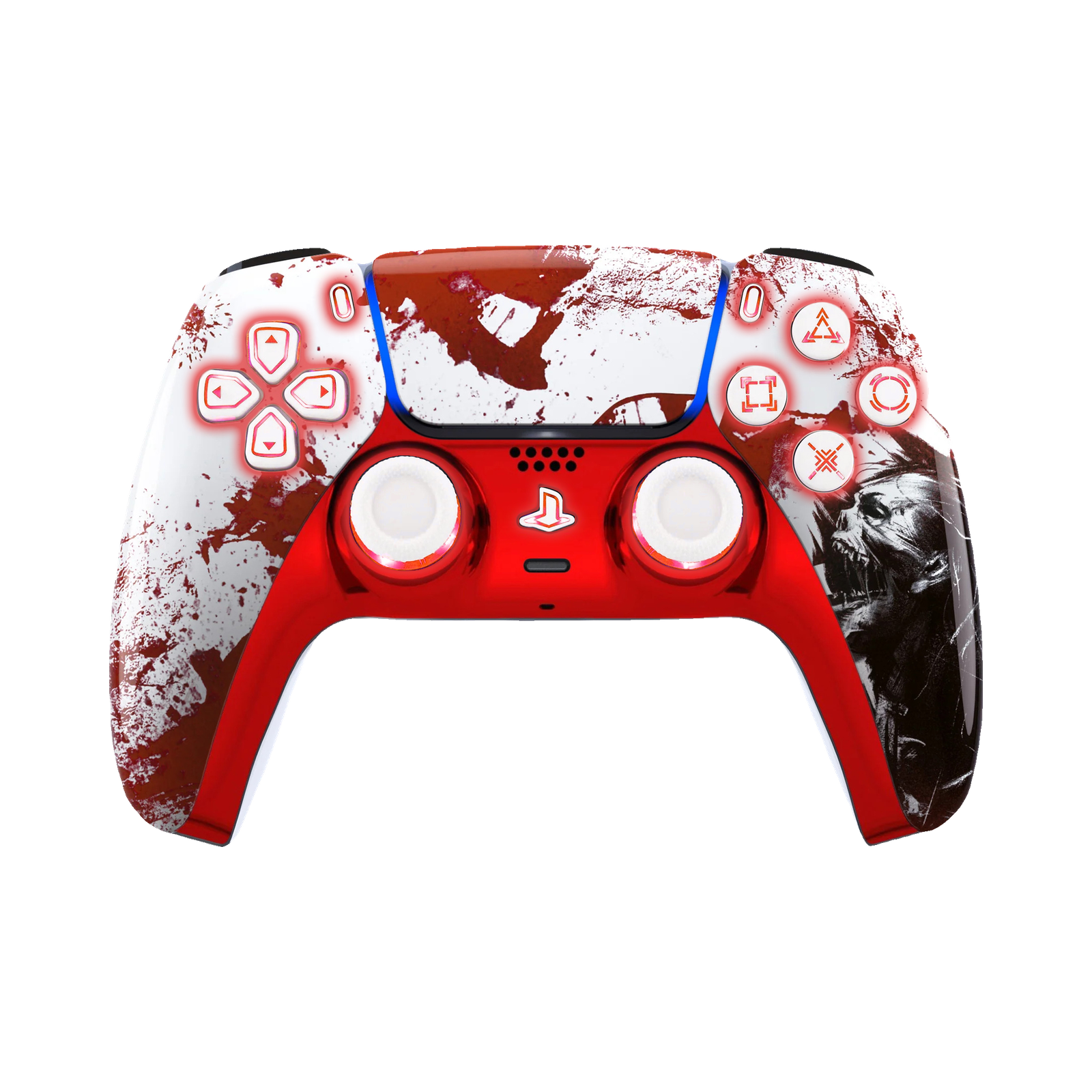 Blood Zombie LED PS5 controller