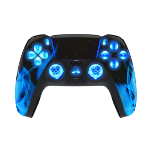 Blue Flames LED PS5 controller