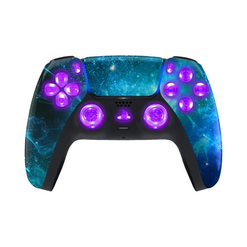 Blue Nebula LED wireless controller for PS5