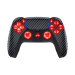 Carbon Fiber Silent Modz LED Light Up Buttons Wireless Custom Controller for PS5