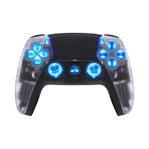 Clear Crystal LED PS5 controller
