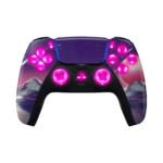 Cyber Moon Silent Modz LED Light Up Button Wireless Custom Controller for PS5