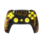 Cyber Yellow Silent Modz LED Light Up Buttons Wireless Custom Controller for PS5