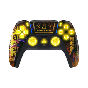Cyber Yellow LED PS5 controller