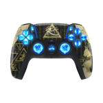 Eye of Gods Silent Modz LED Light Up Buttons Wireless Custom Controller for PS5