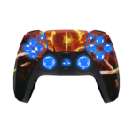 Flaming Over Silent Modz LED Light Buttons Wireless Custom Controller for PS5