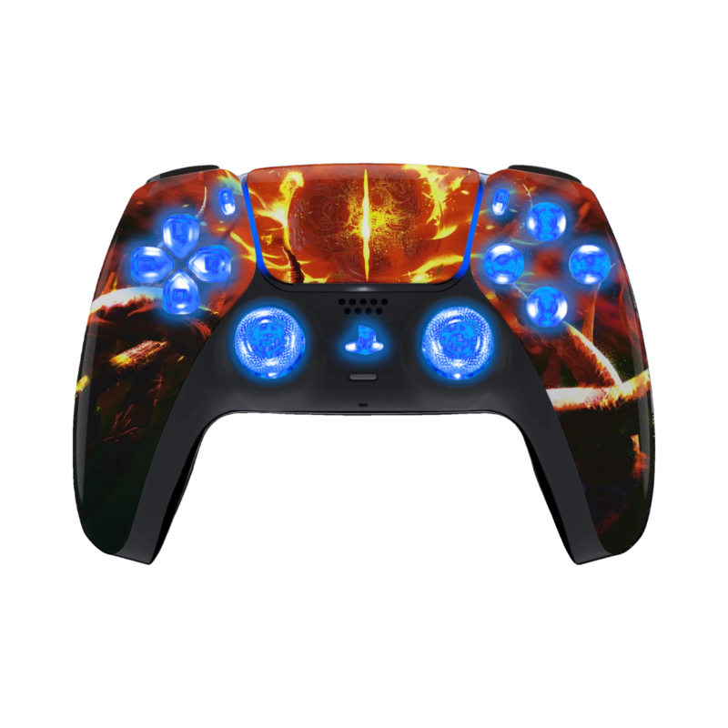 Flaming Over LED wireless controller for PS5