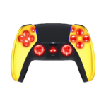 Gold Chrome Silent Modz LED Light Up Buttons Wireless Custom Controller for PS5