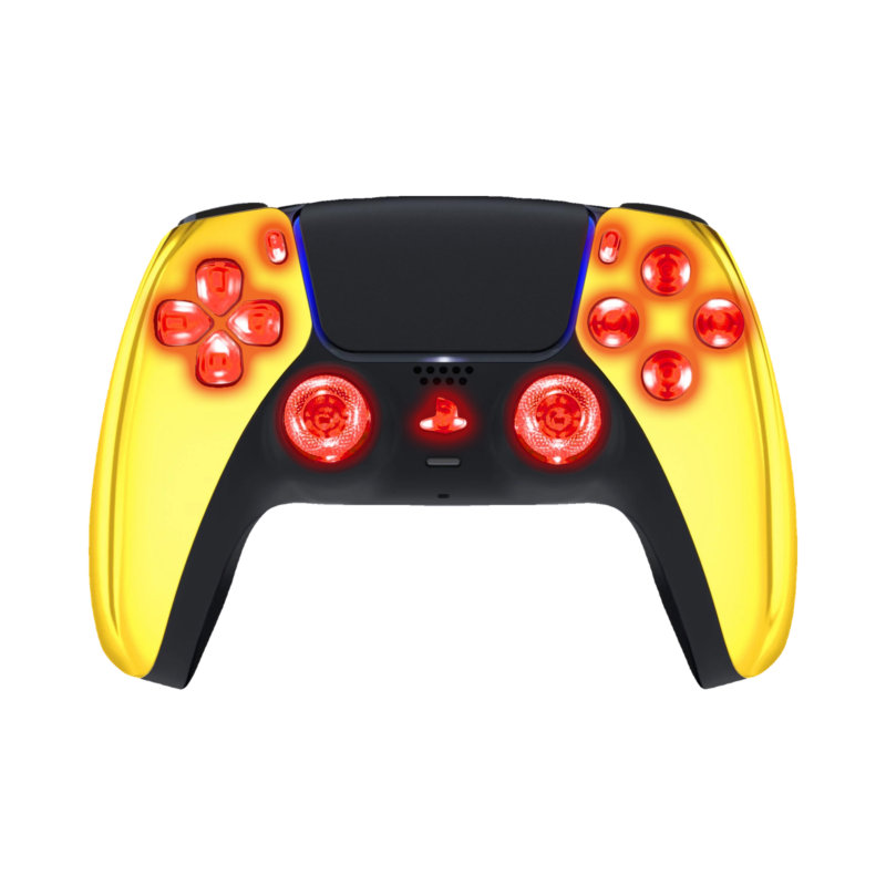 Gold Chrome LED wireless controller for PS5