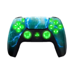 Green Storm Silent Modz LED Light Buttons Wireless Custom Controller for PS5