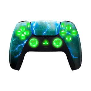 Green Storm LED PS5 controller