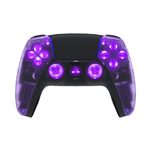 Purple Clear LED PS5 controller