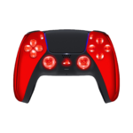 Red Chrome Silent Modz LED Light-Up Buttons Wireless Custom Controller for PS5
