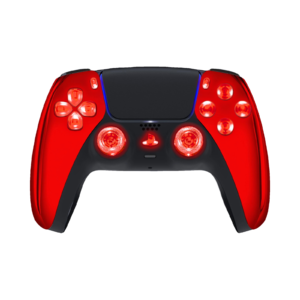 Red Chrome LED PS5 controller