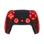 Red Clear Silent Modz LED Light Up Buttons Wireless Custom Controller for PS5