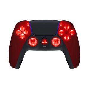 Soft Red LED PS5 controller